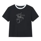 Giordano Women Cotton Graphic Crew Tee - Premium Print Tee