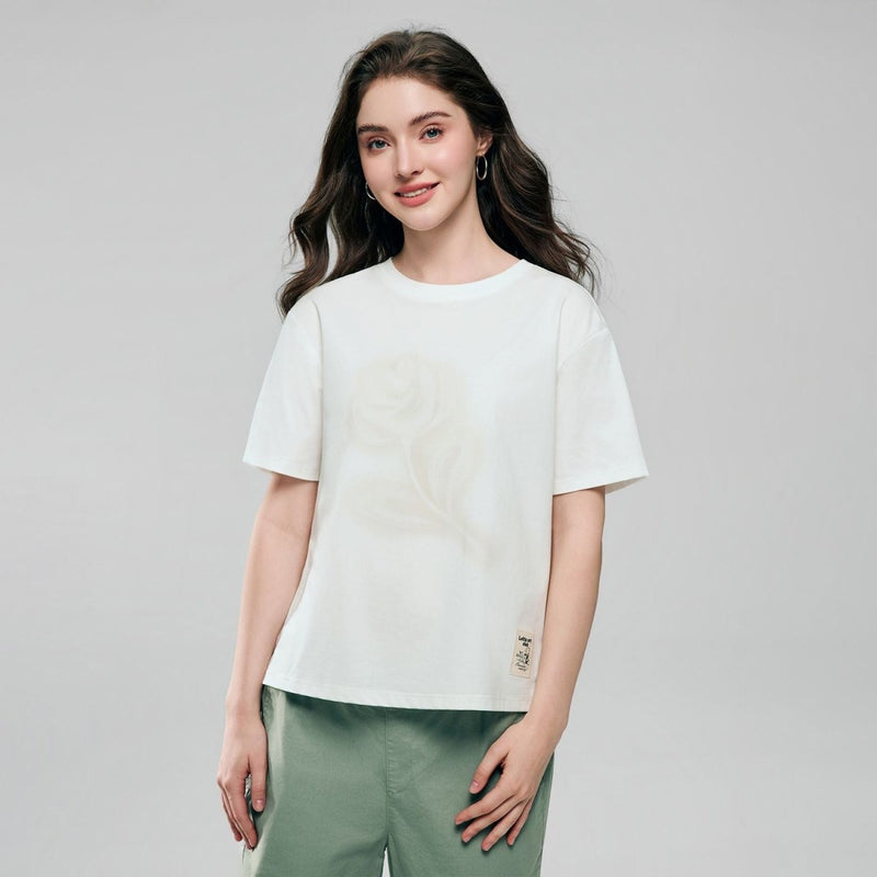 Giordano Women Cotton Graphic Tee - Premium Print Tee