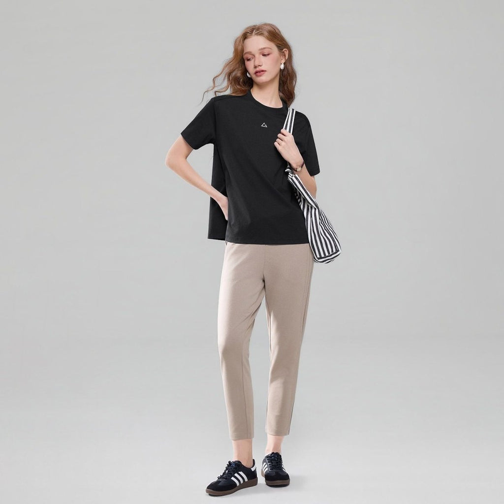 Giordano Women G-Motion Waffle Cotton Stretch Tee - Premium Tee