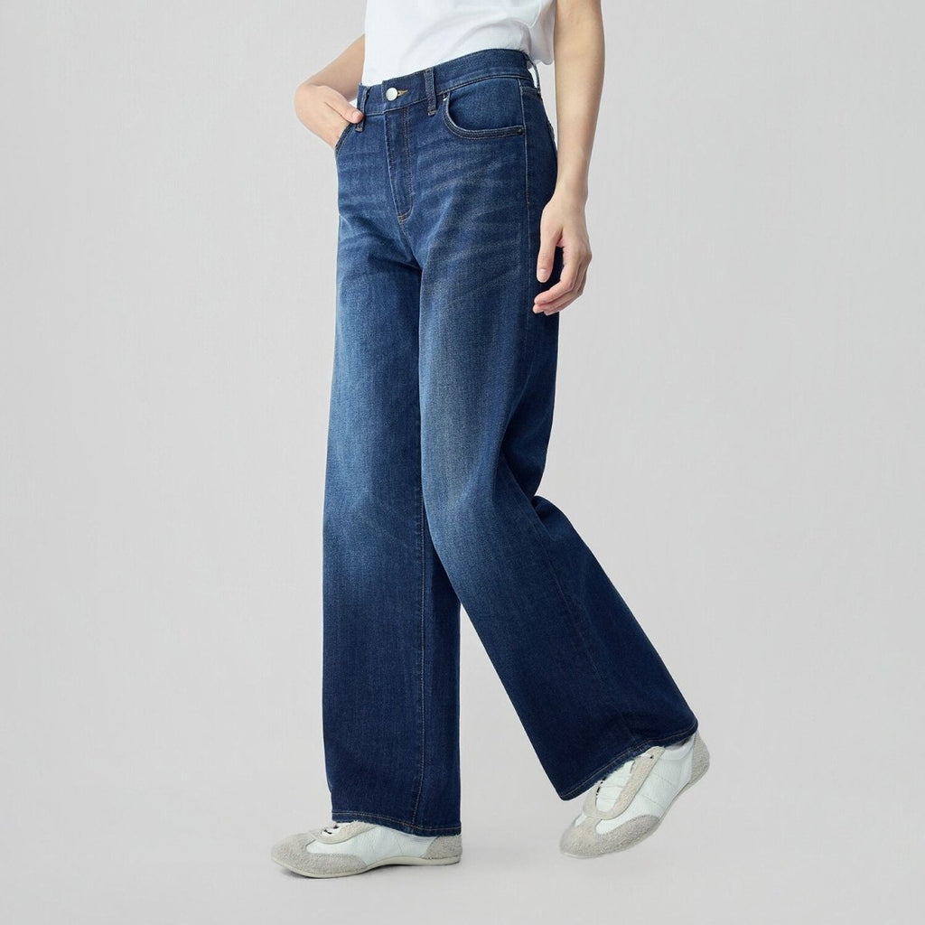 Giordano Women High Waist Loose Denim Jeans - Premium Jeans