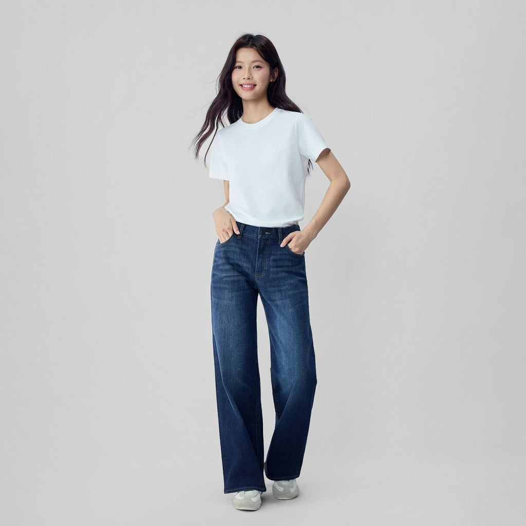 Giordano Women High Waist Loose Denim Jeans - Premium Jeans
