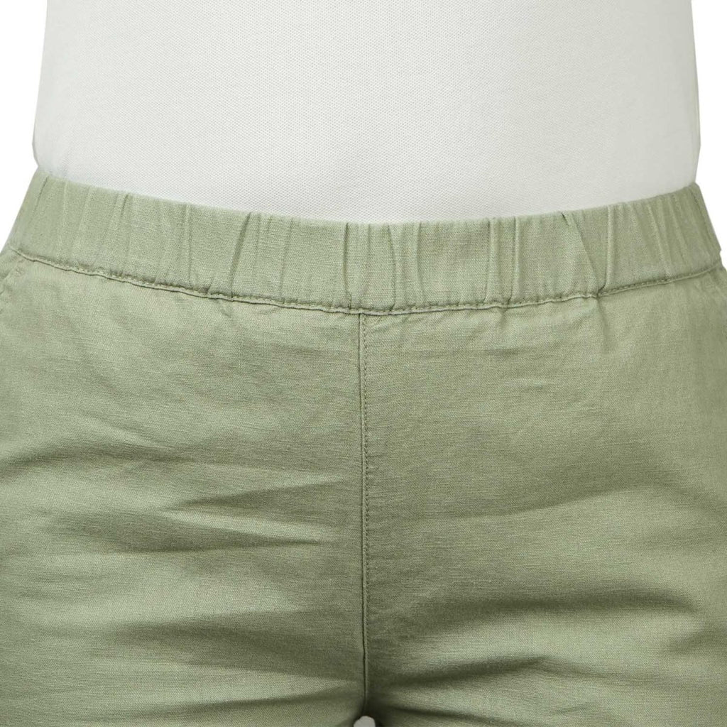 Giordano Women Linen-Cotton Tapered Pants - Elastic Waist, Mid-Rise Comfort - Premium Pants