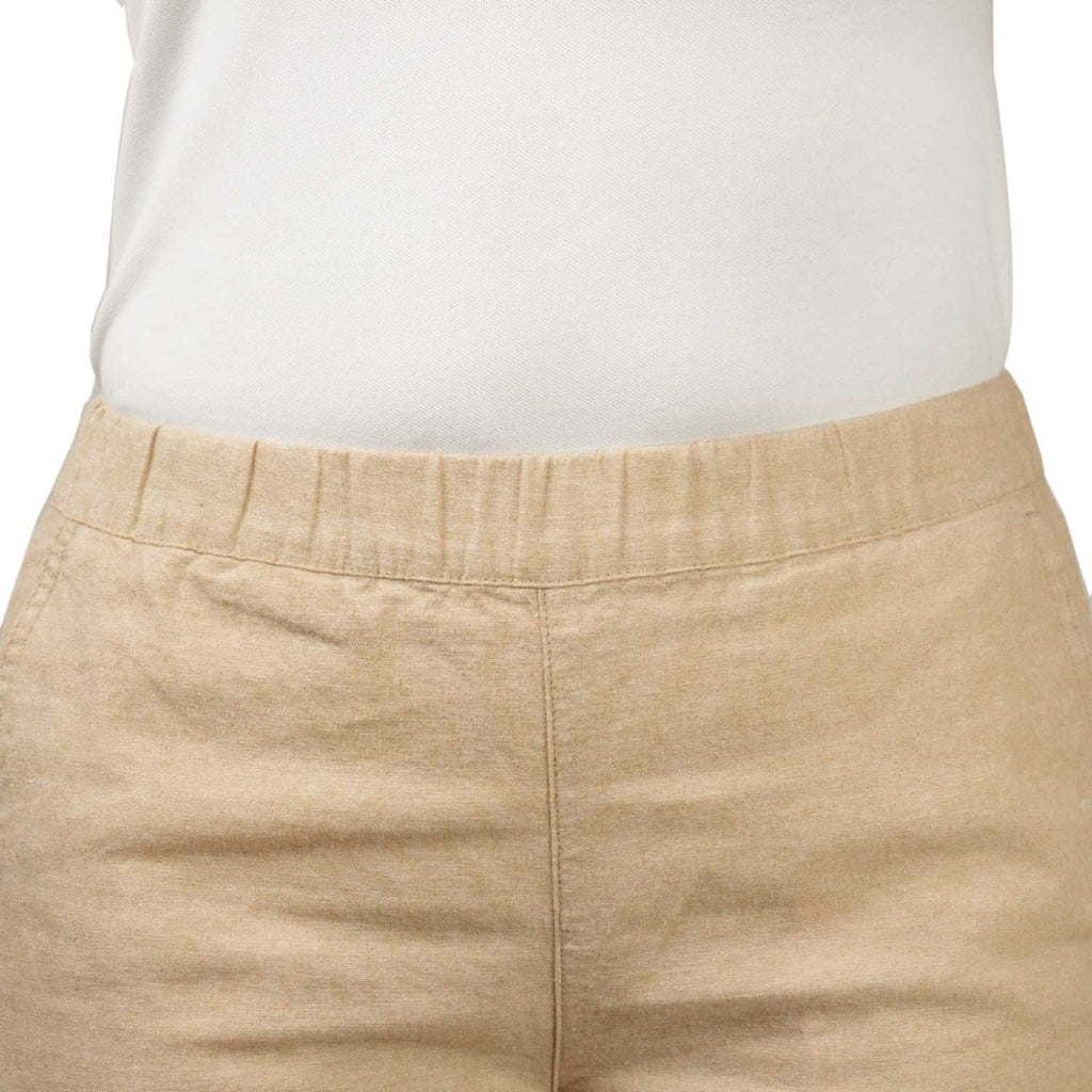 Giordano Women Linen-Cotton Tapered Pants - Elastic Waist, Mid-Rise Comfort - Premium Pants