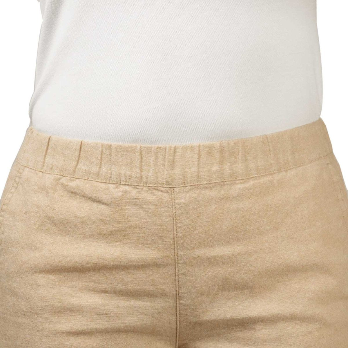 Giordano Women Linen-Cotton Tapered Pants - Elastic Waist, Mid-Rise Comfort - Premium Pants