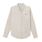 Giordano Women Oxford Shirt With Small Lion Embroidery - Premium Shirts