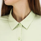 Giordano Women Oxford Shirt With Small Lion Embroidery - Premium Shirts