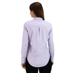 Giordano Women Oxford Shirt With Small Lion Embroidery - Premium Shirts