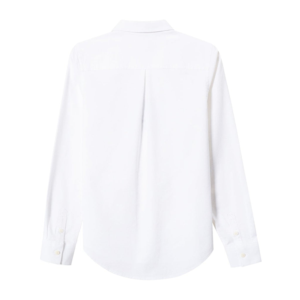 Giordano Women Oxford Shirt With Small Lion Embroidery - Premium Shirts