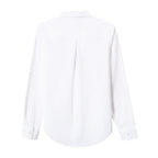 Giordano Women Oxford Shirt With Small Lion Embroidery - Premium Shirts