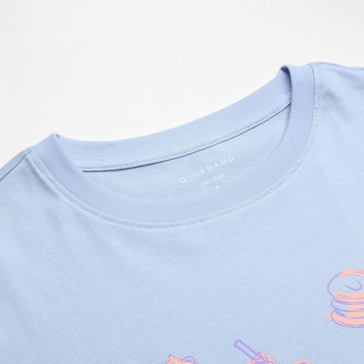 Giordano Women Regular Cotton Graphic Crew Tee - Premium Print Tee