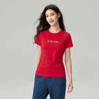 Giordano Women Regular Cotton Graphic Crew Tee - Premium Print Tee