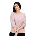 Giordano Women's 3/4 Sleeve Cotton Interlock Tee - Comfort & Style - Premium Tee