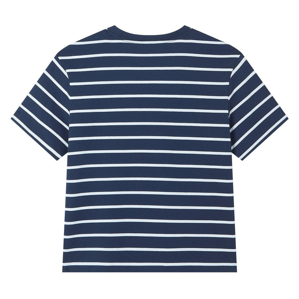Giordano Women's Boyfriend Fit 90's Recall Striped Tee - first_variant_option_2 Premium Print Tee for Giordano