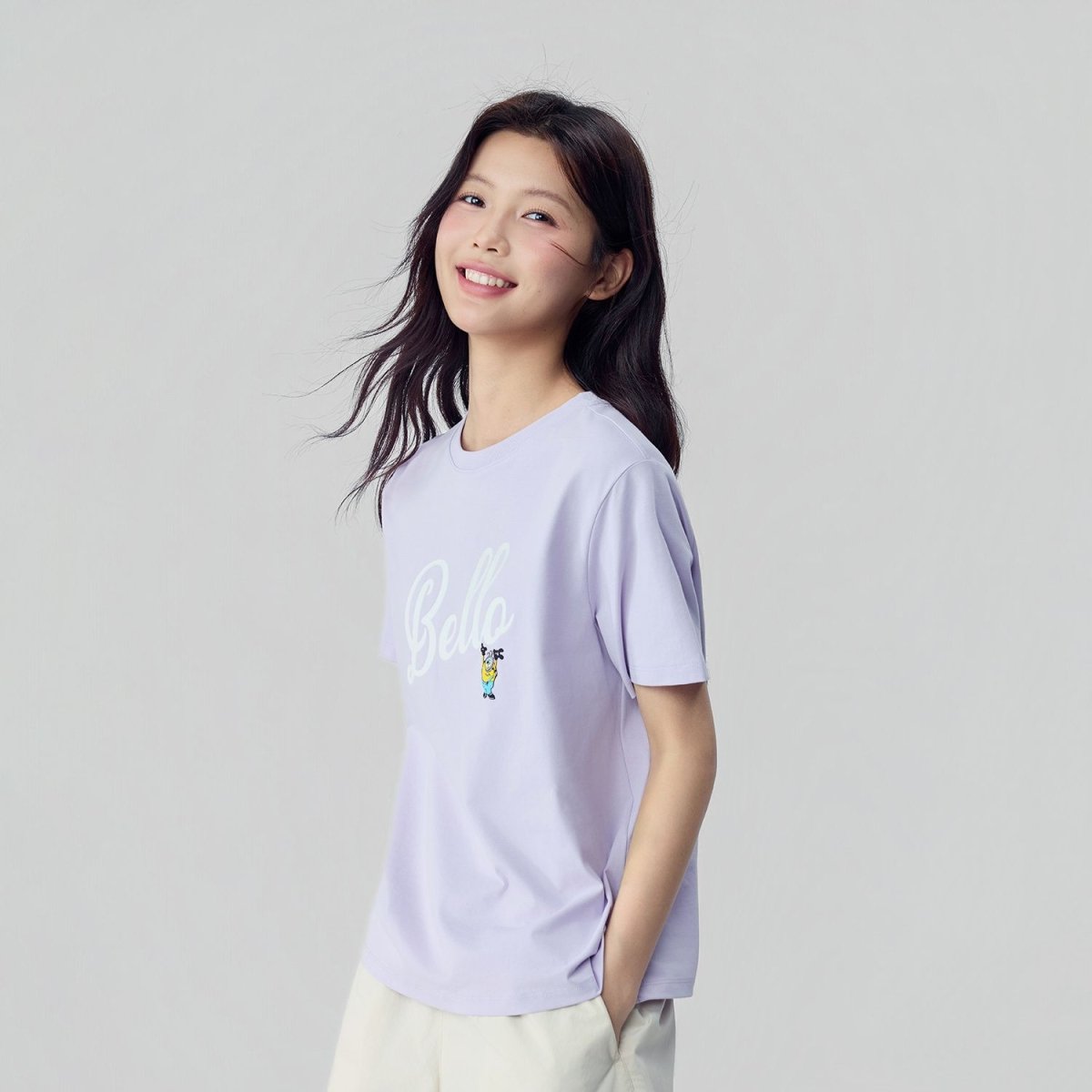 Giordano Women's Boyfriend Minions Bello Tee - Premium Print Tee