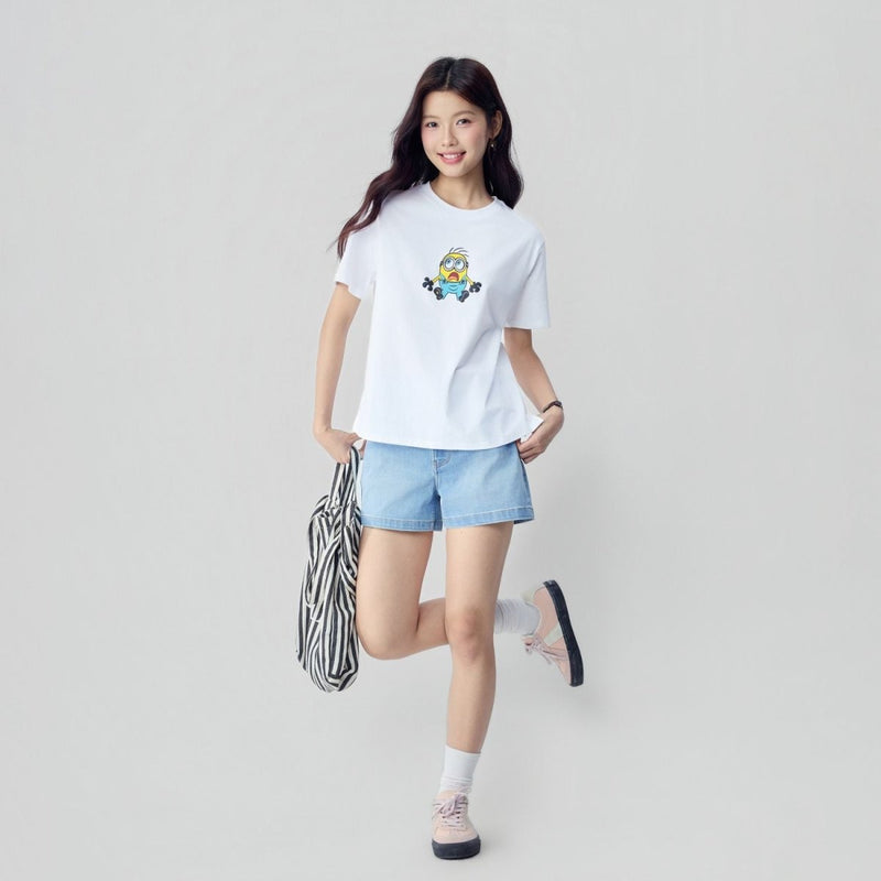 Giordano Women's Boyfriend Minions Trio Tee - Premium Print Tee