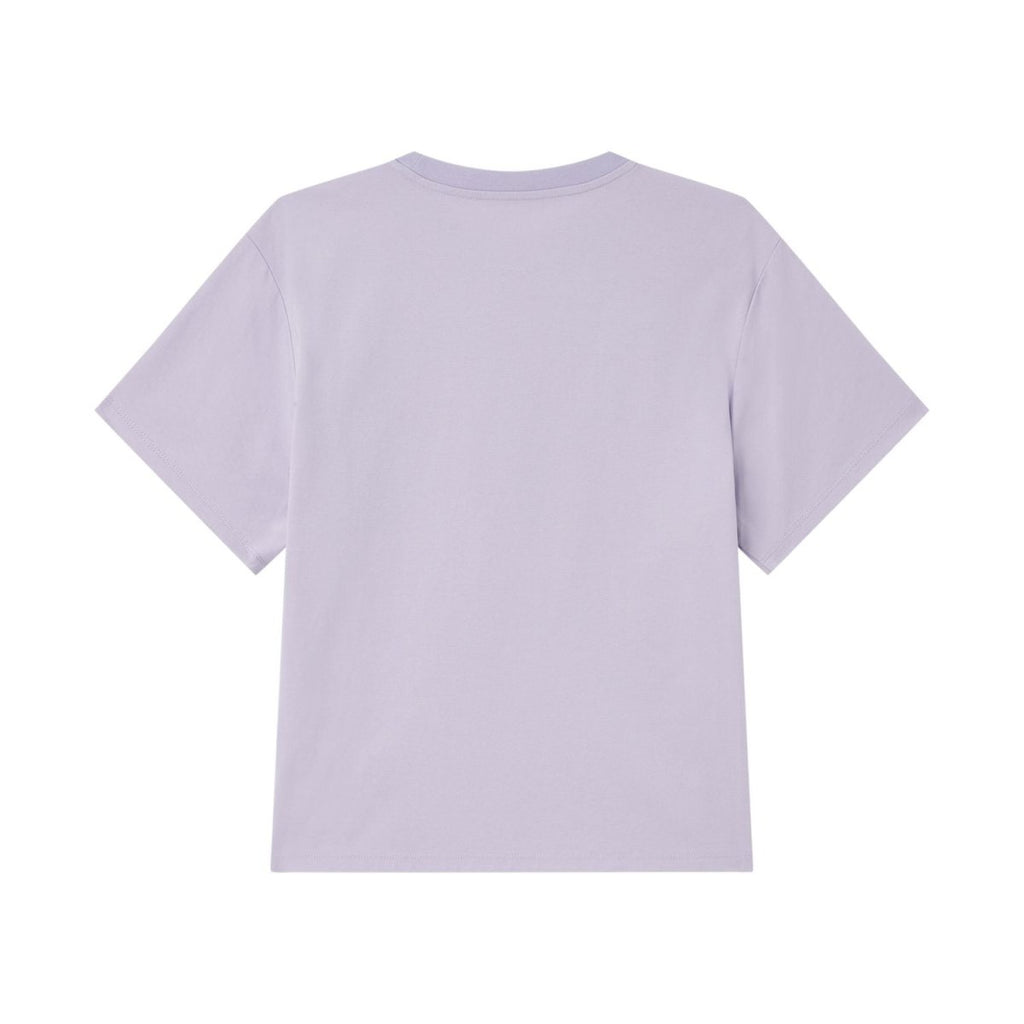Giordano Women's Chiikawa Orchid Petal "Nice Day" Boyfriend Tee - Premium Print Tee
