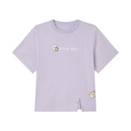 Giordano Women's Chiikawa Orchid Petal "Nice Day" Boyfriend Tee - Premium Print Tee