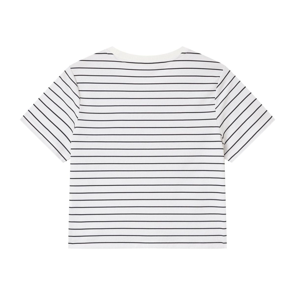 Giordano Women's Chiikawa Striped Cropped Tee - Premium Print Tee