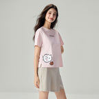 Giordano Women's Chiikawa Zone Out Boyfriend Graphic Tee - Premium Print Tee