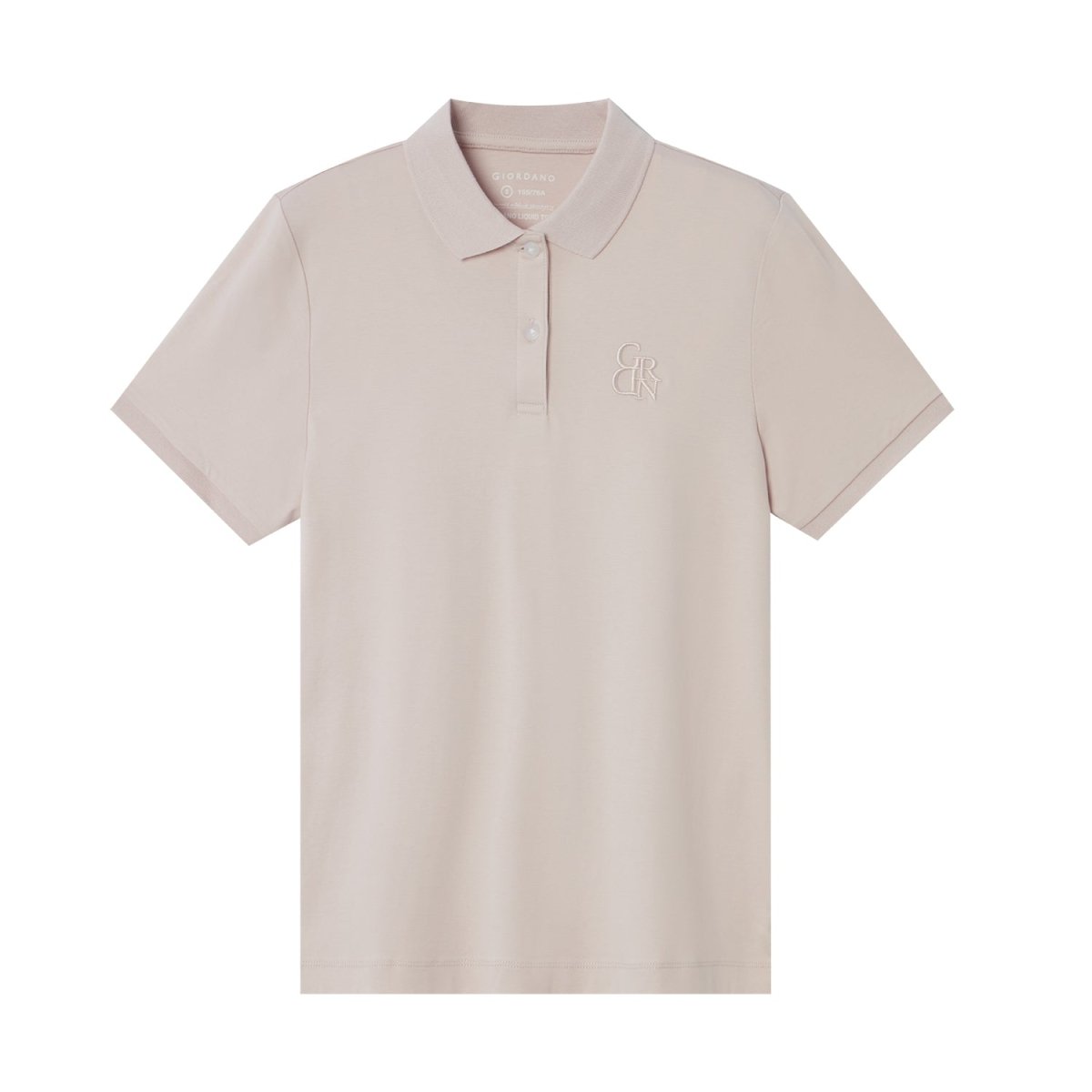 Giordano Women's Classic Slim Fit Embroidery Liquid Touch Solid Polo - Premium Polo