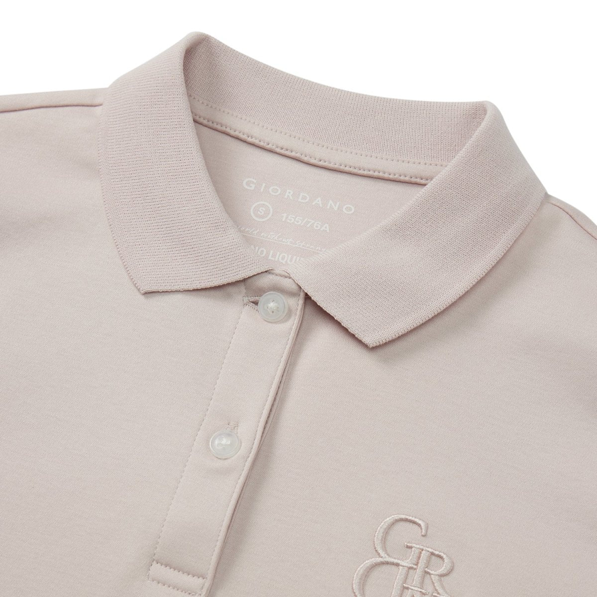 Giordano Women's Classic Slim Fit Embroidery Liquid Touch Solid Polo - Premium Polo