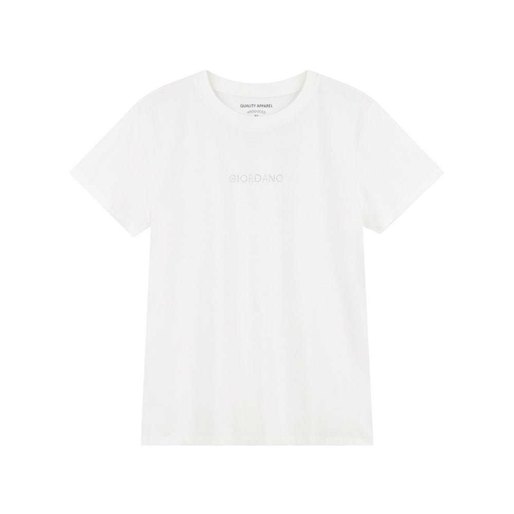 Giordano Women’s Comfort Fit Cotton Crew Neck Printed Tee - first_variant_option_2 Premium Print Tee for Giordano