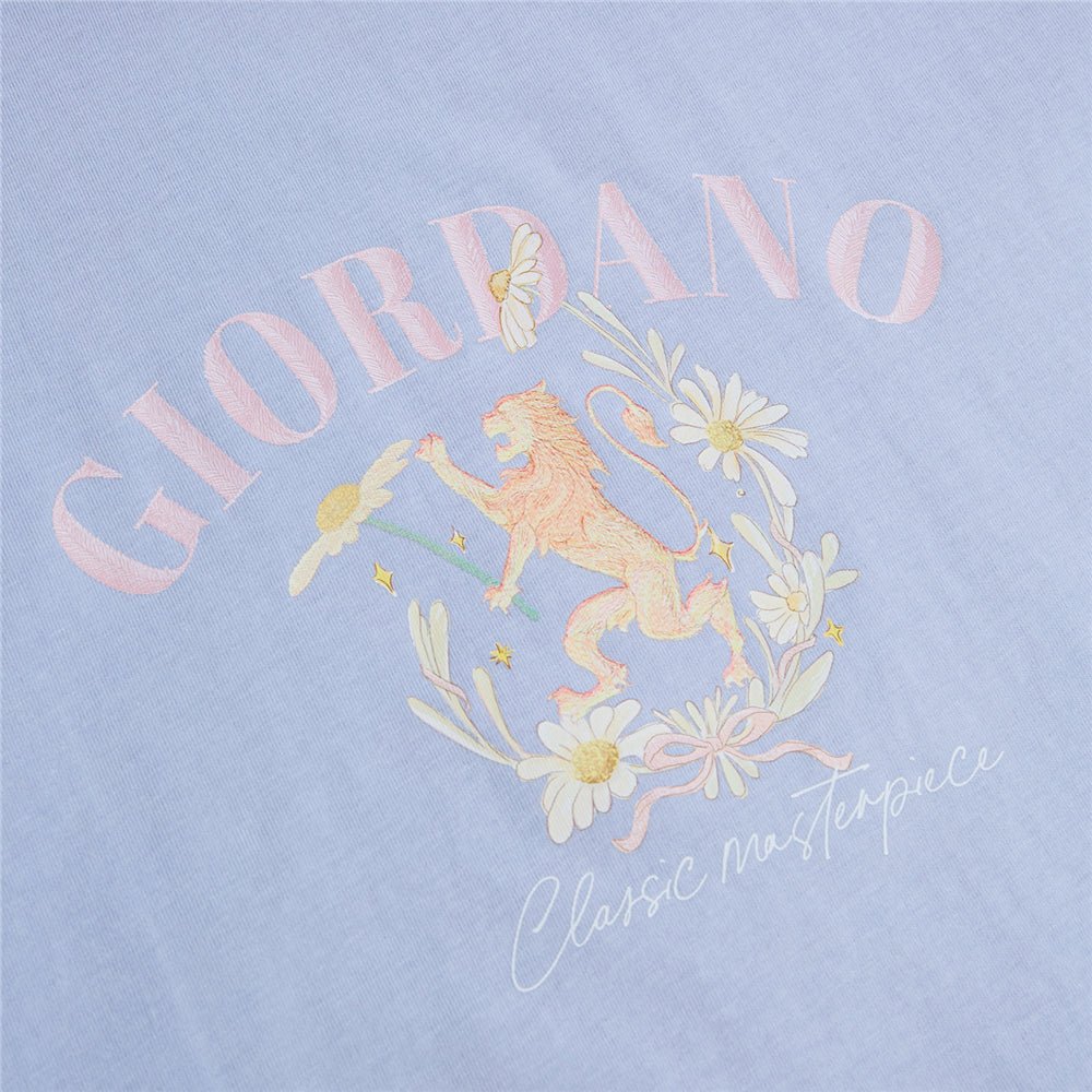 Giordano Women's Comfort Fit Cotton Floral Graphic Tee - first_variant_option_2 Premium Print Tee for Giordano