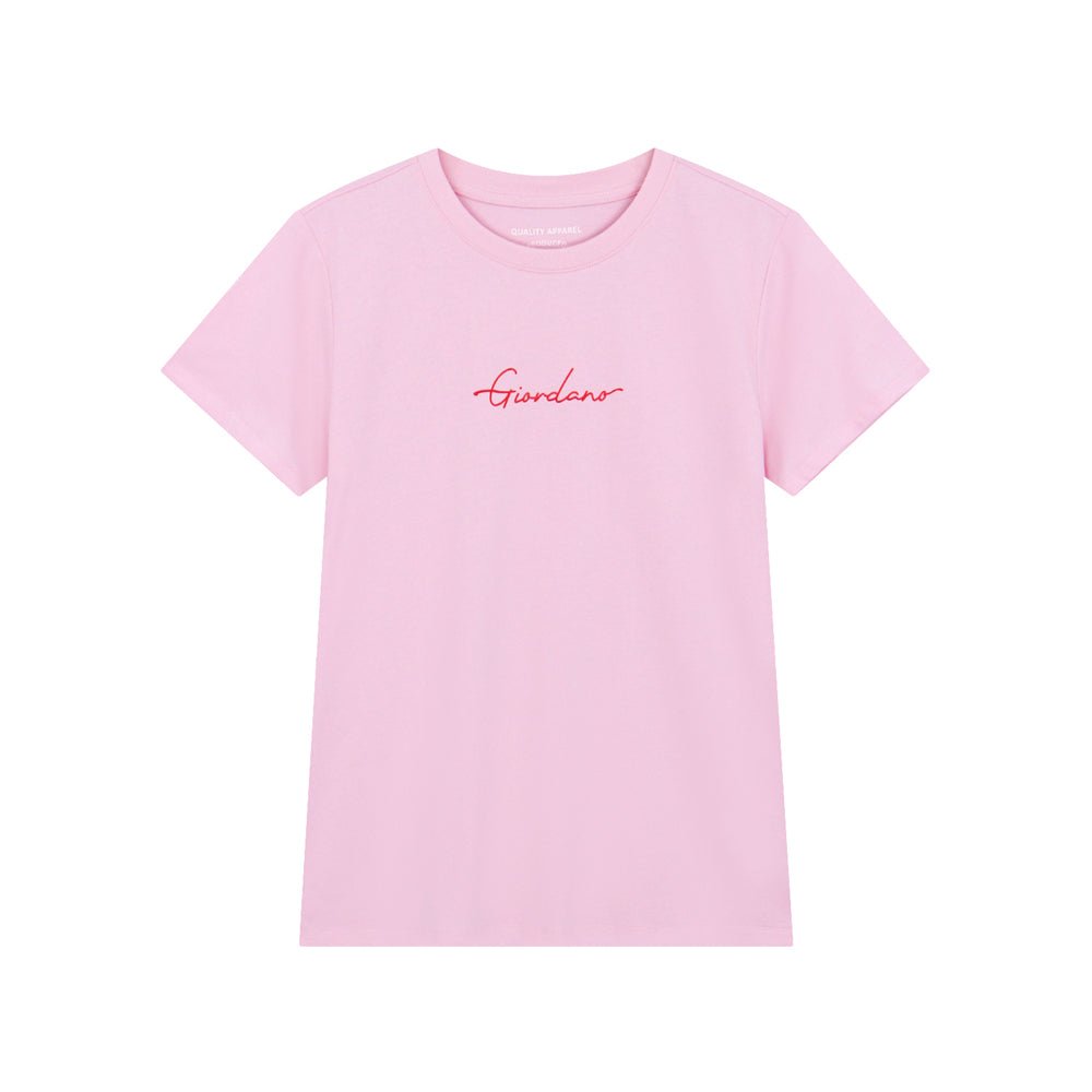 Giordano Women’s Comfort Fit Cotton Signature Print Tee - first_variant_option_2 Premium Print Tee for Giordano