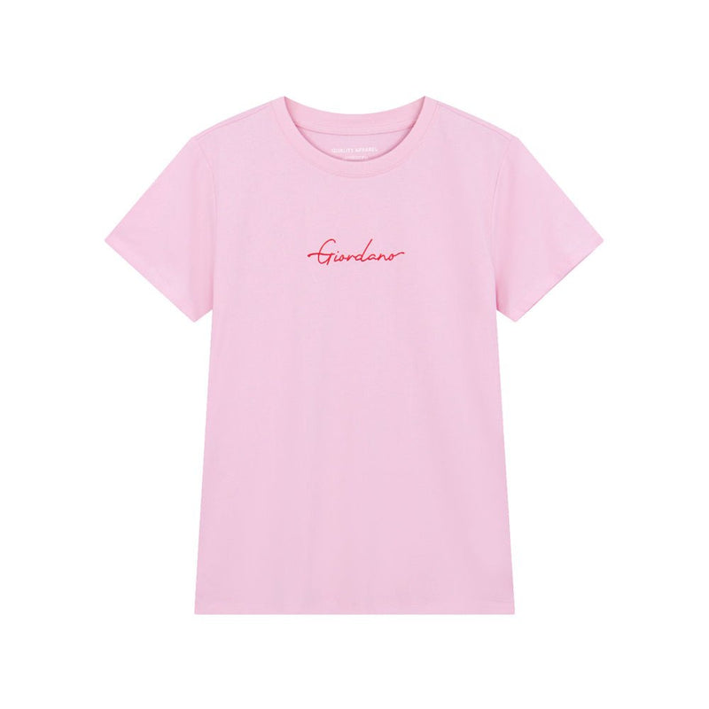 Giordano Women’s Comfort Fit Cotton Signature Print Tee - first_variant_option_2 Premium Print Tee for Giordano