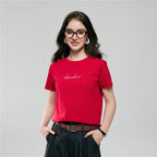 Giordano Women’s Comfort Fit Cotton Signature Print Tee - first_variant_option_2 Premium Print Tee for Giordano