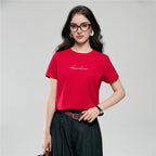 Giordano Women’s Comfort Fit Cotton Signature Print Tee - first_variant_option_2 Premium Print Tee for Giordano