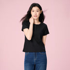 Giordano Women’s Comfort Fit Jacquard Henley - first_variant_option_2 Premium Tee for Giordano