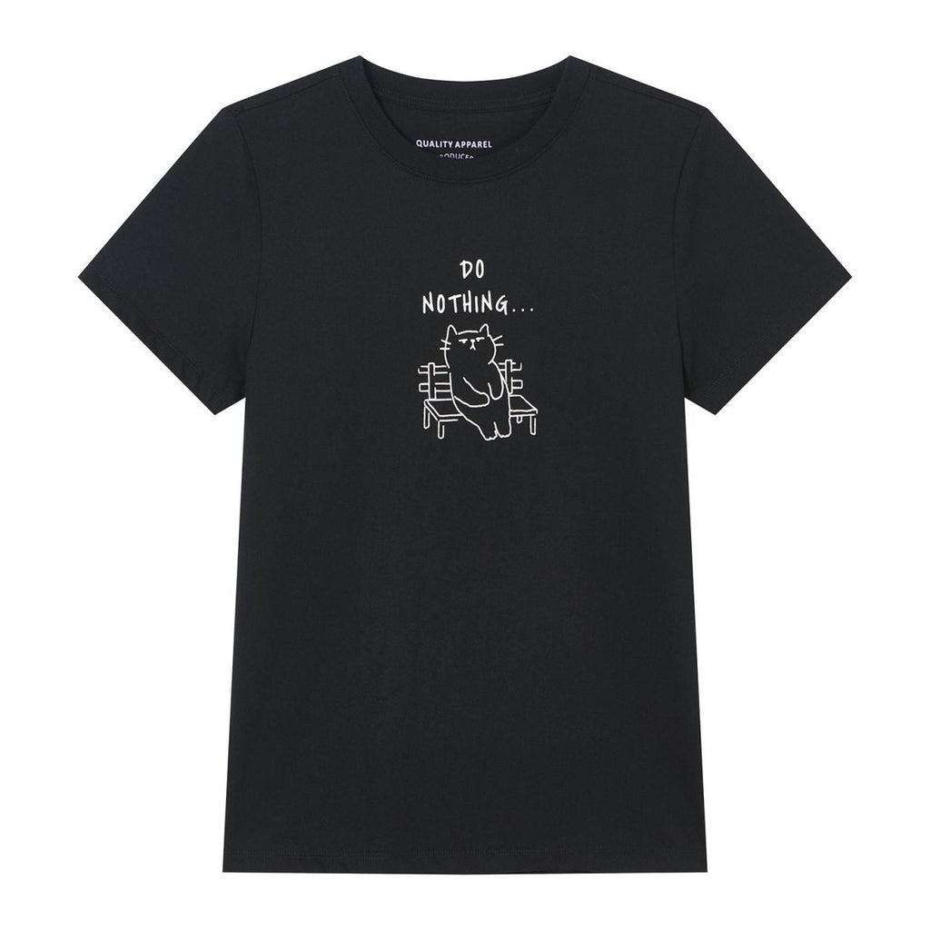 Giordano Women’s Cotton Crew Neck Printed Comfort Tee - first_variant_option_2 Premium Print Tee for Giordano