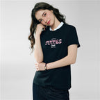 Giordano Women’s Cotton Crew Neck Printed Comfort Tee - first_variant_option_2 Premium Print Tee for Giordano