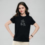 Giordano Women’s Cotton Crew Neck Printed Comfort Tee - first_variant_option_2 Premium Print Tee for Giordano