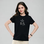 Giordano Women’s Cotton Crew Neck Printed Comfort Tee - first_variant_option_2 Premium Print Tee for Giordano