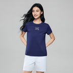 Giordano Women’s Cotton Crew Neck Printed Comfort Tee - Premium Print Tee