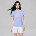 Giordano Women’s Cotton Crew Neck Printed Comfort Tee - Premium Print Tee