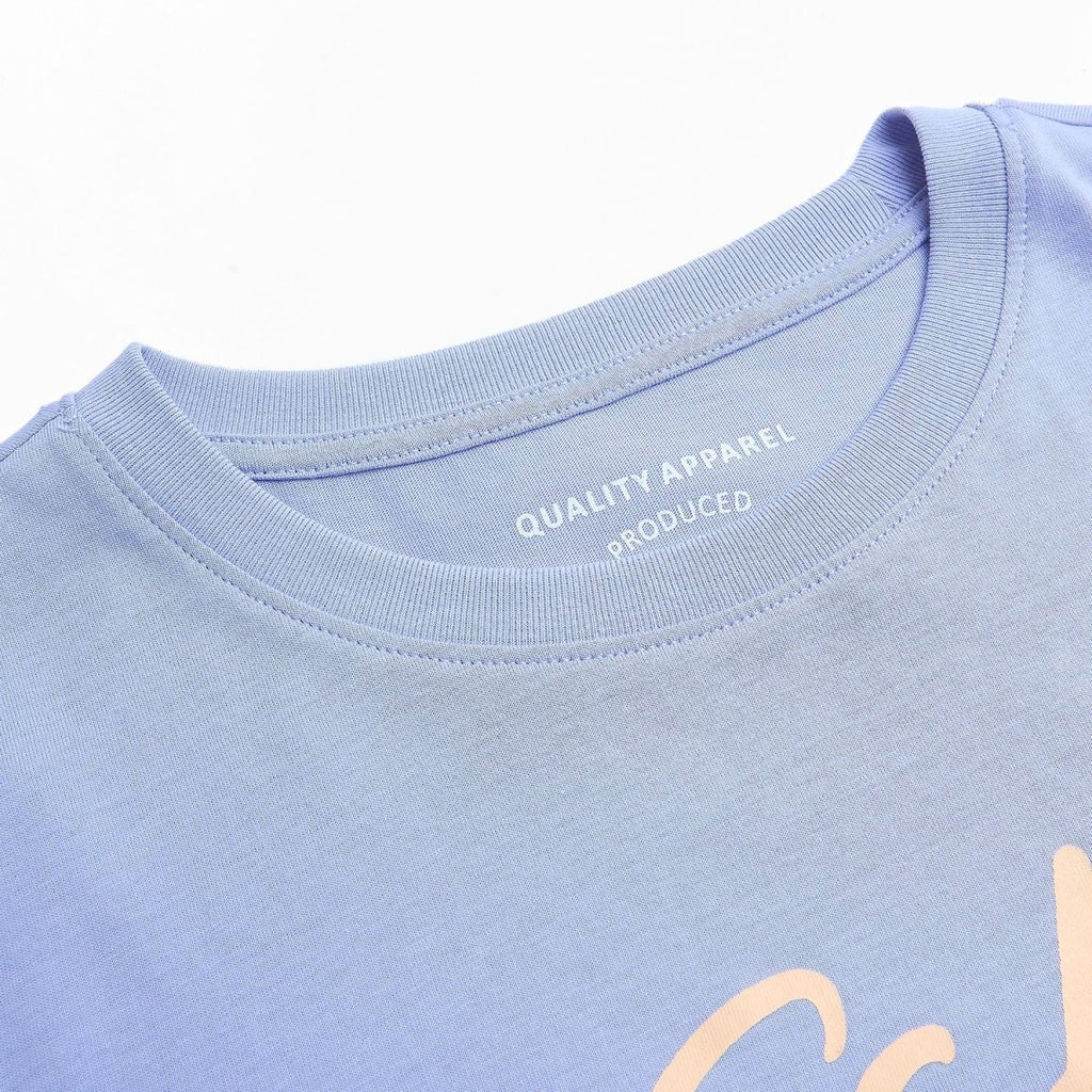 Giordano Women’s Cotton Crew Neck Printed Comfort Tee - Premium Print Tee