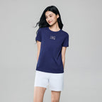 Giordano Women’s Cotton Crew Neck Printed Comfort Tee - Premium Print Tee