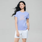 Giordano Women’s Cotton Crew Neck Printed Comfort Tee - Premium Print Tee