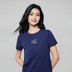 Giordano Women’s Cotton Crew Neck Printed Comfort Tee - Premium Print Tee