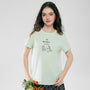 Giordano Women’s Cotton Crew Neck Printed Comfort Tee - first_variant_option_2 Premium Print Tee for Giordano