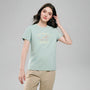 Giordano Women’s Cotton Crew Neck Printed Comfort Tee - Premium Print Tee