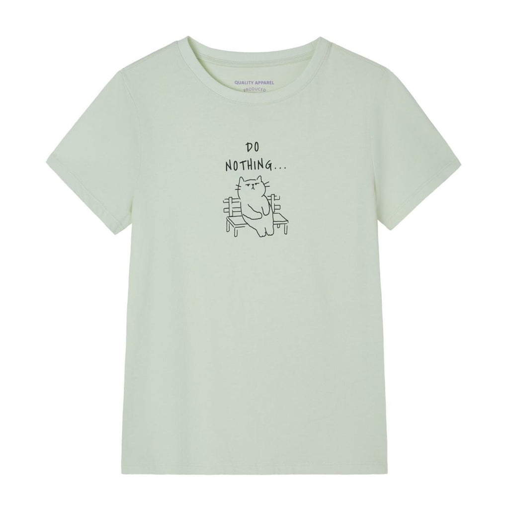 Giordano Women’s Cotton Crew Neck Printed Comfort Tee - first_variant_option_2 Premium Print Tee for Giordano
