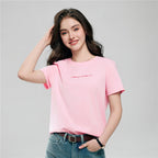 Giordano Women’s Cotton Crew Neck Printed Comfort Tee - first_variant_option_2 Premium Print Tee for Giordano
