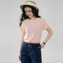 Giordano Women’s Cotton Crew Neck Printed Comfort Tee - Premium Print Tee