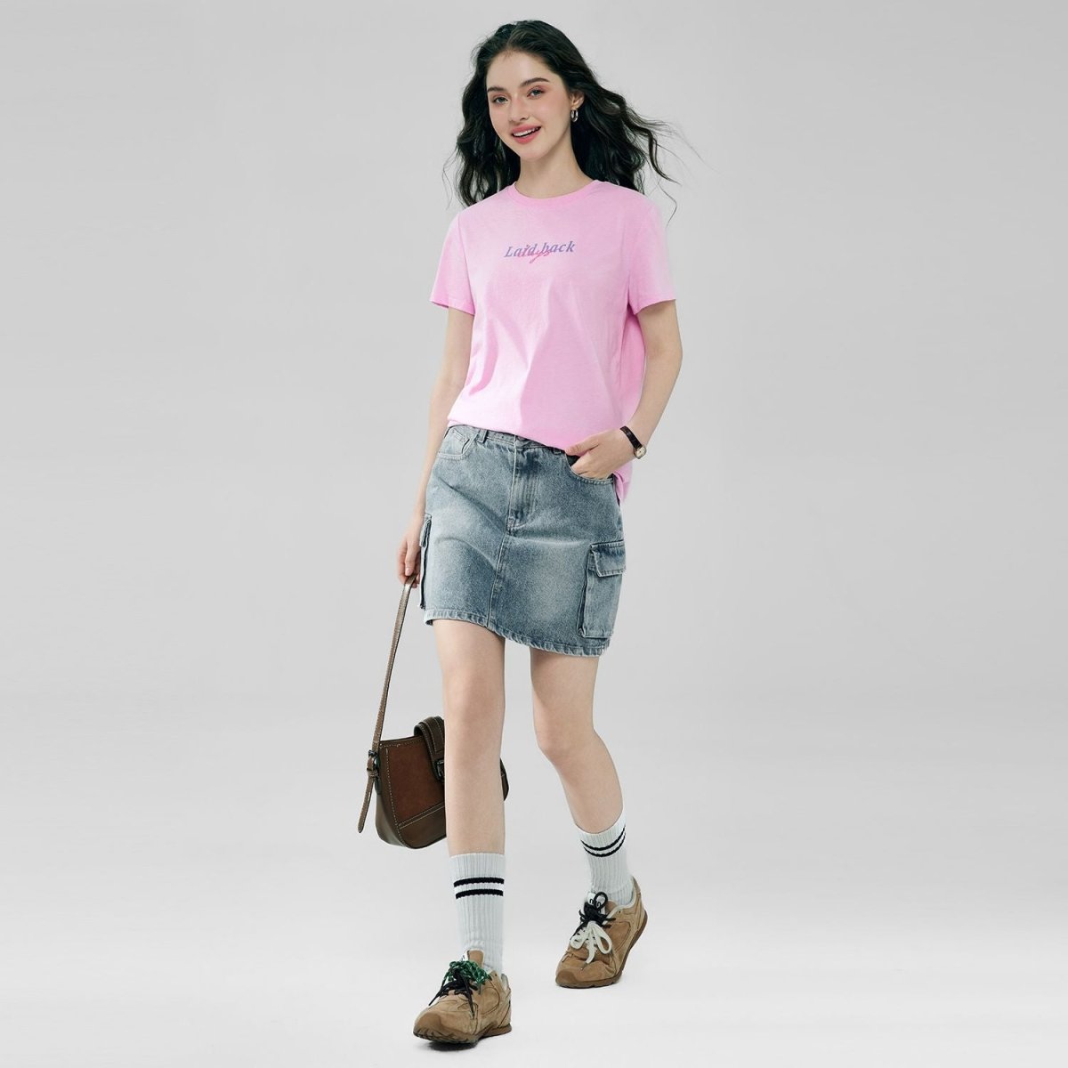 Giordano Women’s Cotton Crew Neck Printed Comfort Tee - first_variant_option_2 Premium Print Tee for Giordano
