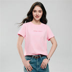Giordano Women’s Cotton Crew Neck Printed Comfort Tee - first_variant_option_2 Premium Print Tee for Giordano