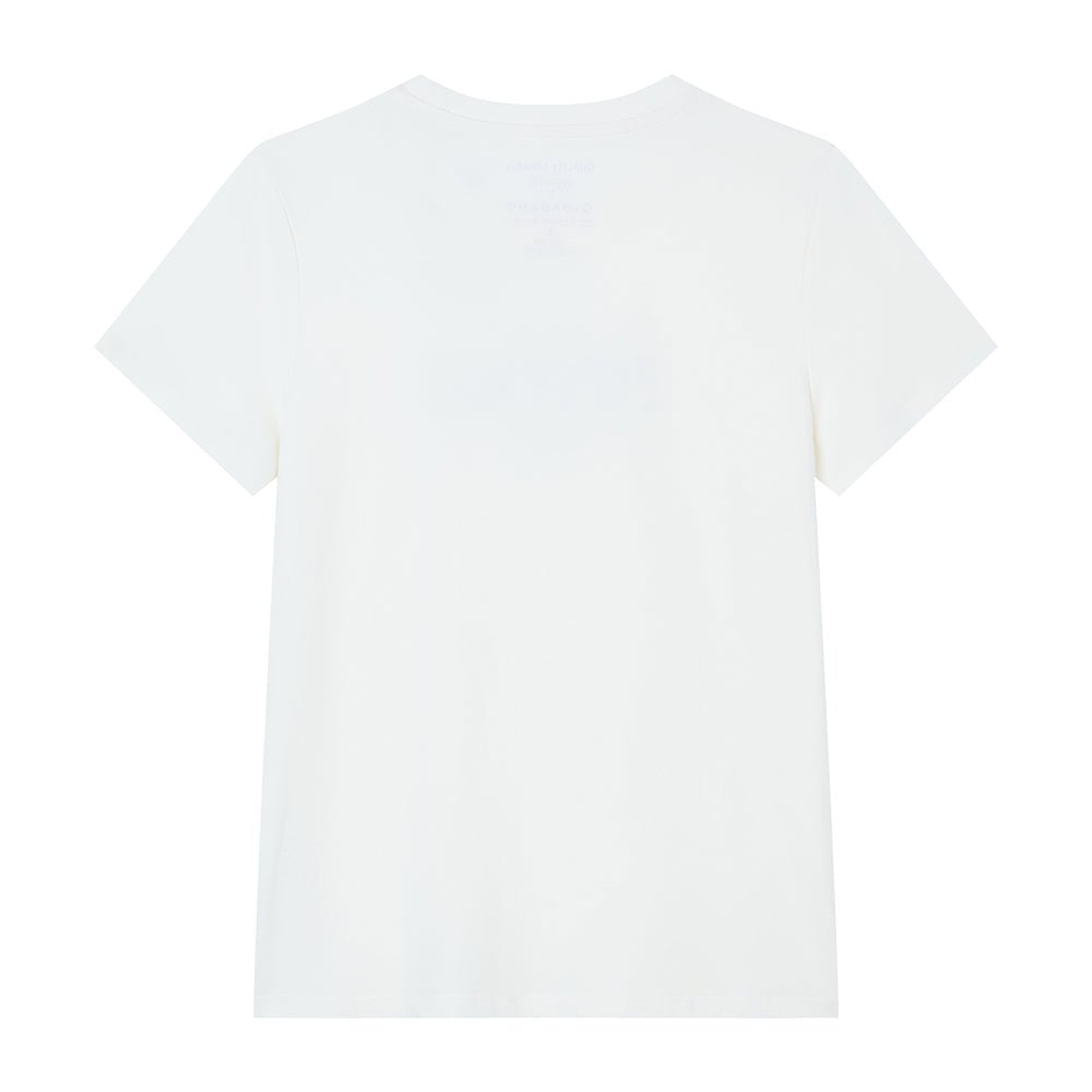 Giordano Women’s Cotton Crew Neck Printed Comfort Tee - first_variant_option_2 Premium Print Tee for Giordano